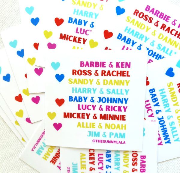 The Sunny La La Iconic Couples Sticker