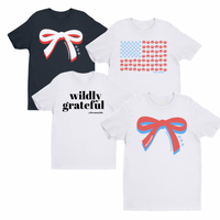 USA All The Way: White Bow Tee