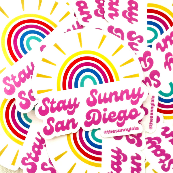 Stay Sunny San Diego Stickers