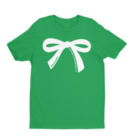 Lucky Girl Tee: Green With White Bow