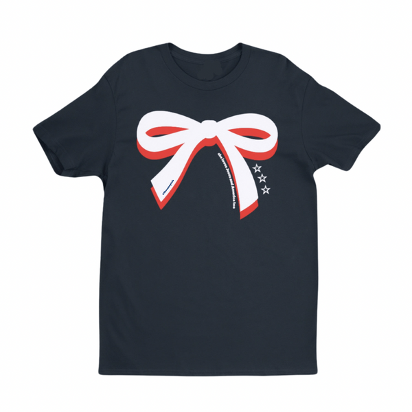 USA All The Way: Navy Bow Tee